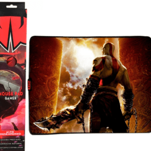 Mouse Pad Gamer Grande Knup, 420x320mm Superficíe Têxtil Antiderrapante, Borda Costurada - Kp-s07 - Kratos - God Of War