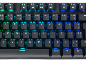 Teclado Mecanico Mancer Ghoul MK3, RGB, ABNT2, Switch Huano Vermelho, Preto