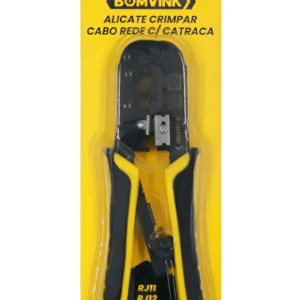 Alicate Crimpador Bomvink Bom-1713 Preto/amarelo Rj45/12/11