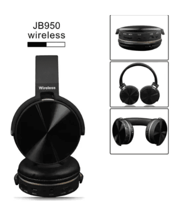 Headset Bluetooth H'maston JB950 Rádio FM Microfone Preto