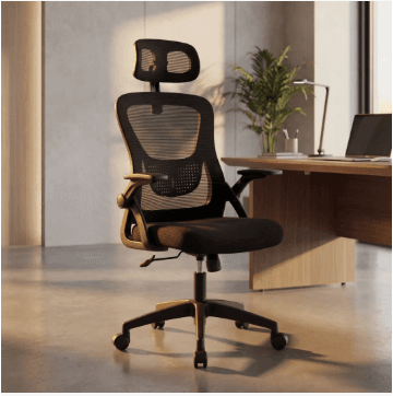 Cadeira Escritório Ergonômica Astrella Preta Mesh Giratória Preto Mesh - Imagem 3