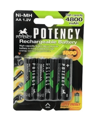 Kit 4 Pilha Recarregável Aa 1.2v 4800mah Ni-mh