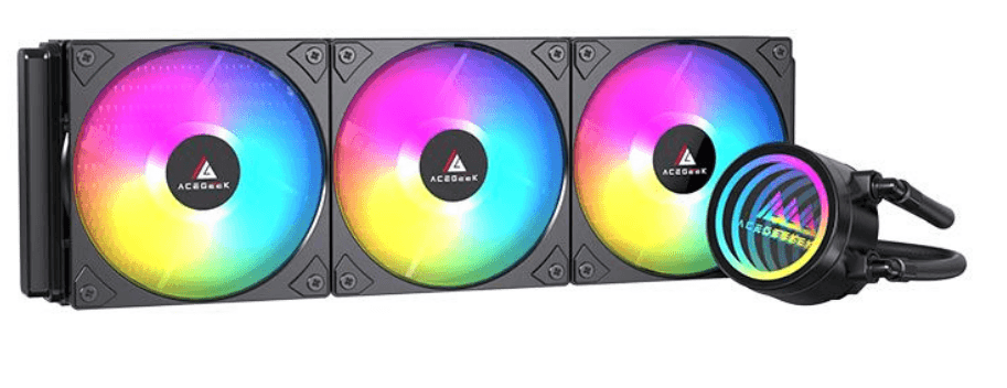 Water Cooler Acegeek FrostWorld, ARGB, 360mm, Preto, AG-FROSTWORLD360-BK - Imagem 3