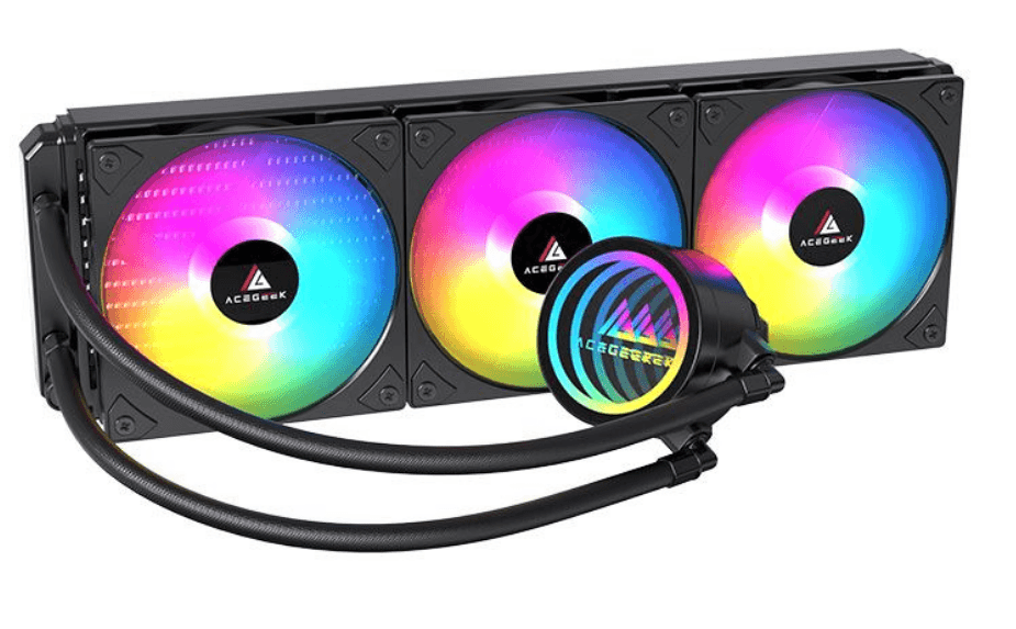 Water Cooler Acegeek FrostWorld, ARGB, 360mm, Preto, AG-FROSTWORLD360-BK