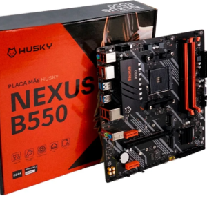 Placa-Mãe Husky Nexus B550, M.2 NVMe, DDR4 3200MHz, Ryzen 5000/3000, Micro-ATX, HDMI/DP, 64GB Dual Channel -