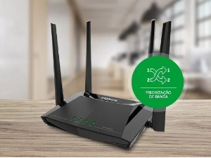 Roteador Dual Band Wifi W5 1200g Porta Gigabit 4 Antenas Intelbras Cor Preto