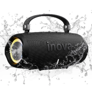 Caixa De Som Bluetooth Caixinha Som Portátil Potente Tws Com Rádio Rgb Hifi Som À Prova D'água Ipx67 De Multimodo Bluetooth/Cartão Tf/Entrada Aux/Tws Para Interior/Trabalho/Acampamento Inova