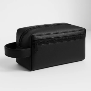 Nécessaire Masculina Em Couro Sintético Preto Reforçada