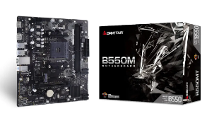 Placa Mãe Biostar B550mt Amd Chipset B550 Am4 Ddr4 Matx Cor Preto