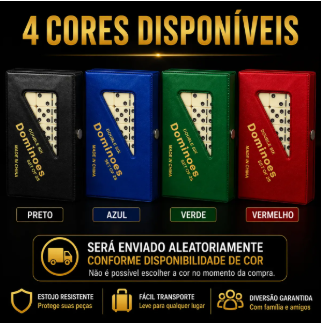Dominó Profissional De Osso Estojo Com 28 Peças Grosso Jogo - Imagem 2