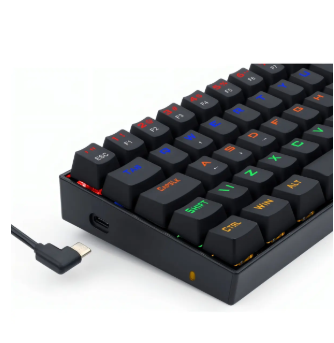 Teclado Mecânico Redragon Lakshmi Rainbow Brown K606 Abnt2 Cor de teclado Preto Idioma Português Brasil - Imagem 2